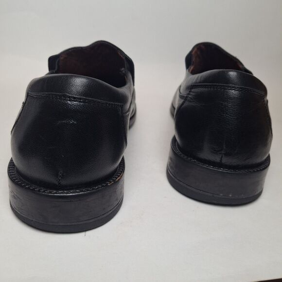 Johnston Murphy Sheepkin Y2k Square Toe Black Leather Slip-on Loafer Brazil 11M